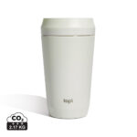 Gobelet réutilisable beige avec couvercle hermétique