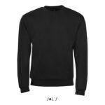 Sweat-shirt noir col rond manches longues