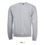 Sweat-shirt gris uni à col rond