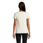 Vue arrière d’un t-shirt beige femme