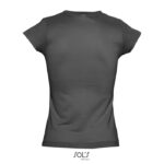 Dos de t-shirt gris femme ajusté