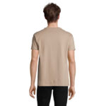 Homme de dos portant t-shirt beige uni