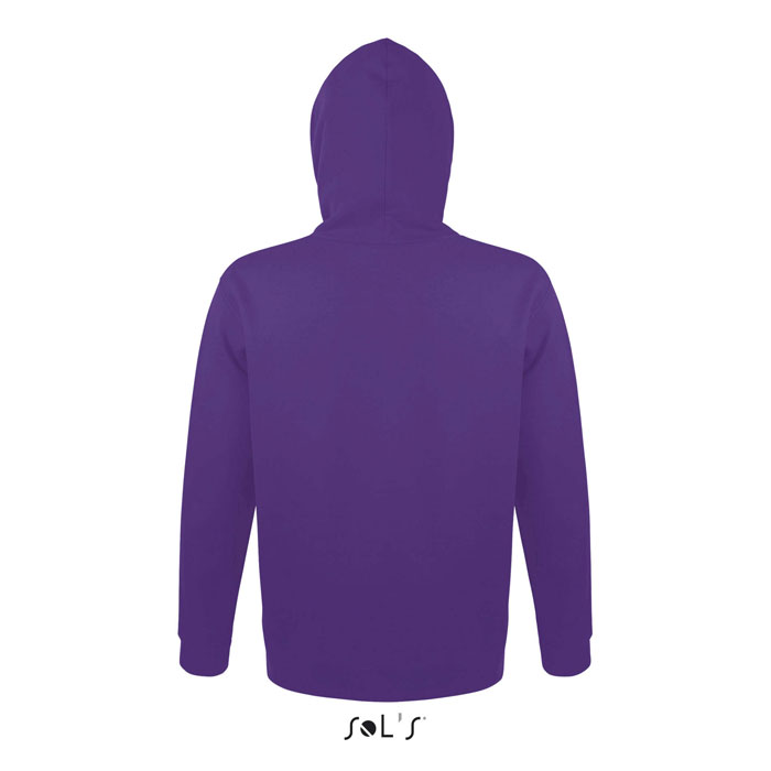 Sweat à capuche violet vue arrière