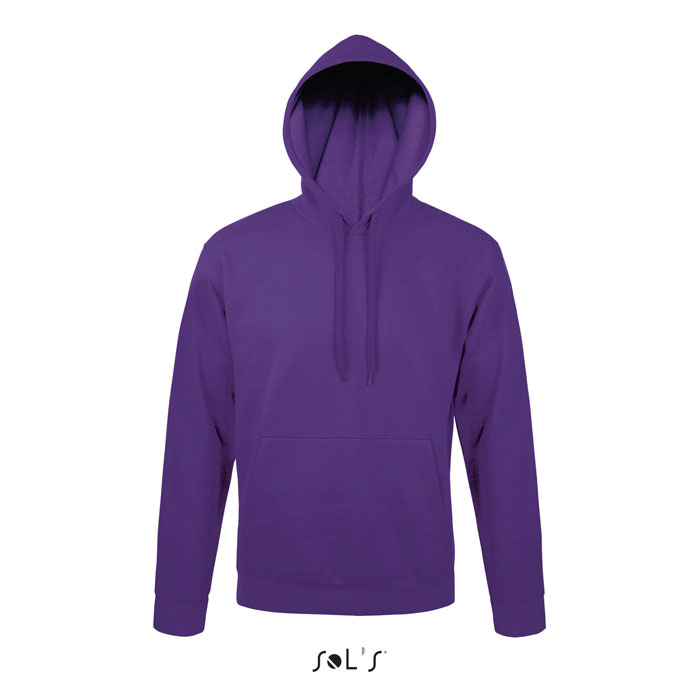 Sweat à capuche violet uni avec poche kangourou
