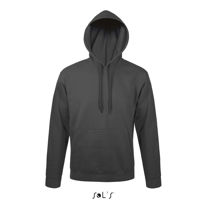 Sweat à capuche gris foncé uni