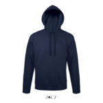 Sweat à capuche bleu marine uni