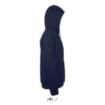 Sweat à capuche bleu marine profil