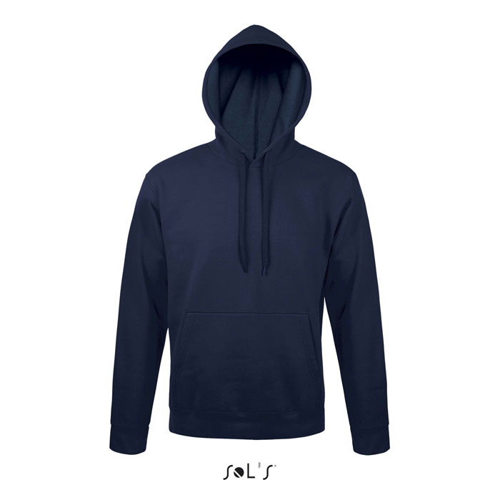 Sweat à capuche bleu marine uni