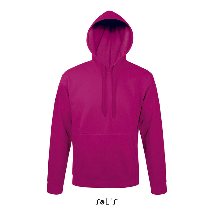 Sweat à capuche rose fuchsia uni