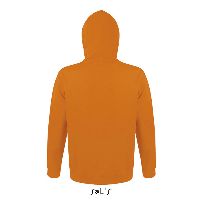Sweat à capuche orange vue arrière