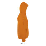 Sweat à capuche orange vue de profil