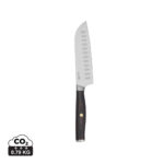 Couteau Santoku en acier manche bois foncé