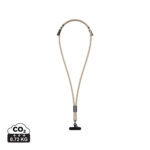 Lanière beige avec clip noir