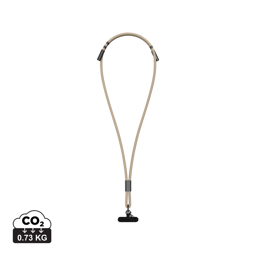 Lanière beige avec clip noir