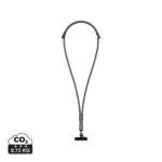 Tour de cou gris avec clip noir