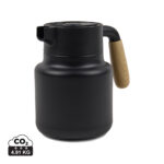 Carafe isotherme noire avec poignée en bois