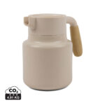 Pichet isotherme beige avec poignée effet bois
