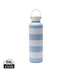 Gourde rayée bleu et blanc avec anse