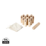 Jeu de quilles finlandaises en bois numérotées