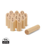 Quilles en bois numérotées 1 à 12