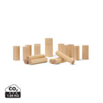 Blocs en bois avec empreinte carbone CO2