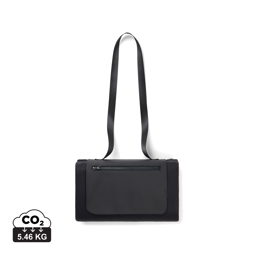 Sac à bandoulière noir minimaliste avec poche zippée