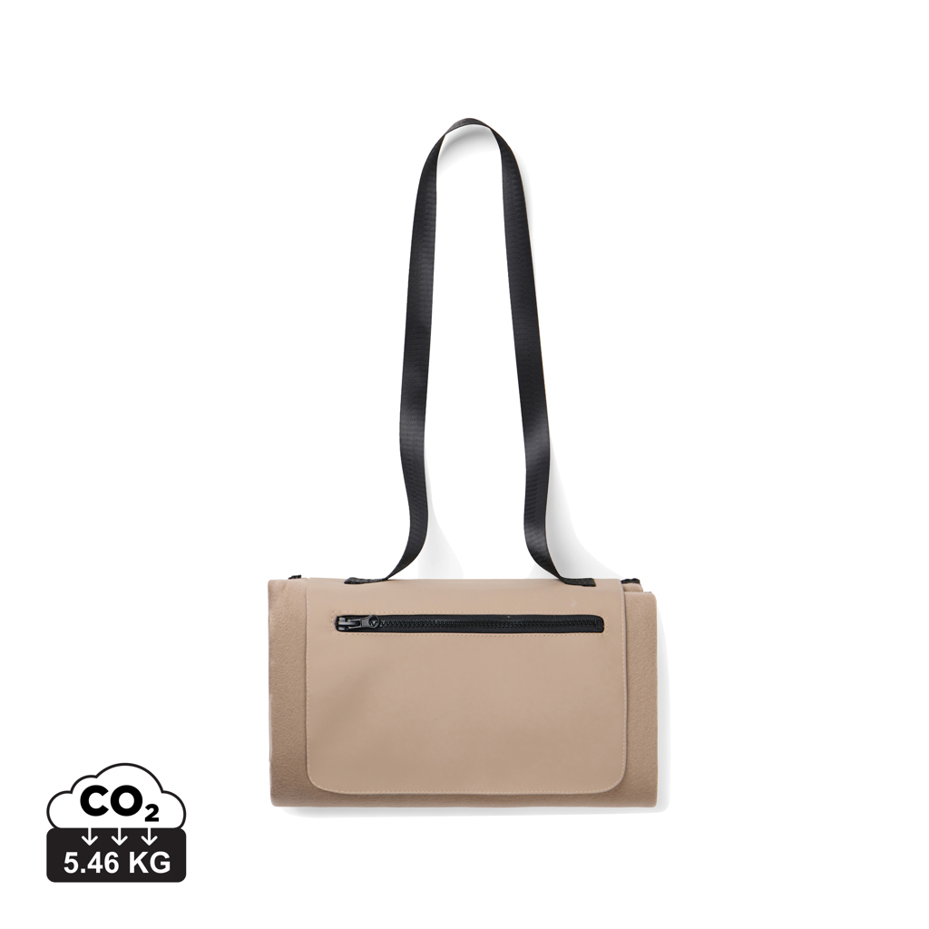 Sac bandoulière beige avec sangle noire