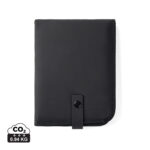 Pochette noire pliable avec fermeture à bouton-pression