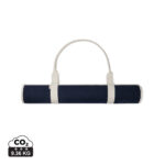 Tapis de yoga bleu avec sangle blanche