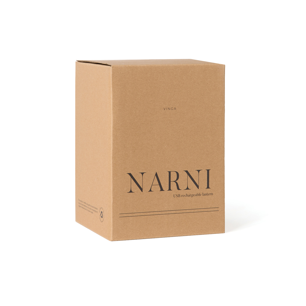 Boîte en carton NARNI lanterne rechargeable USB