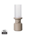Lampe de table beige au design minimaliste