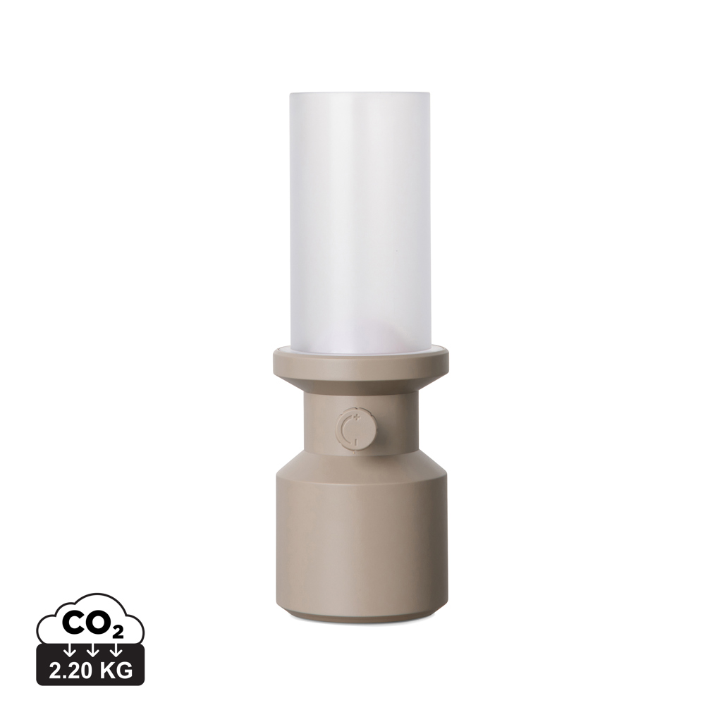 Lampe de table beige au design minimaliste