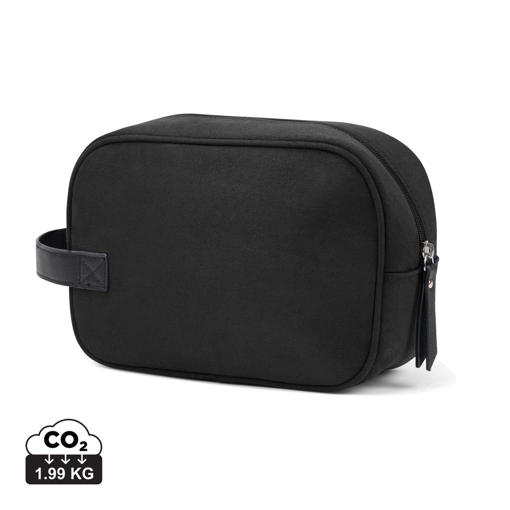 Trousse de toilette noire avec fermeture éclair