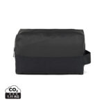 Trousse de toilette noire avec poignée latérale