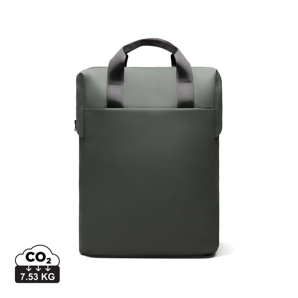 Sac à dos vert minimaliste avec poignées noires