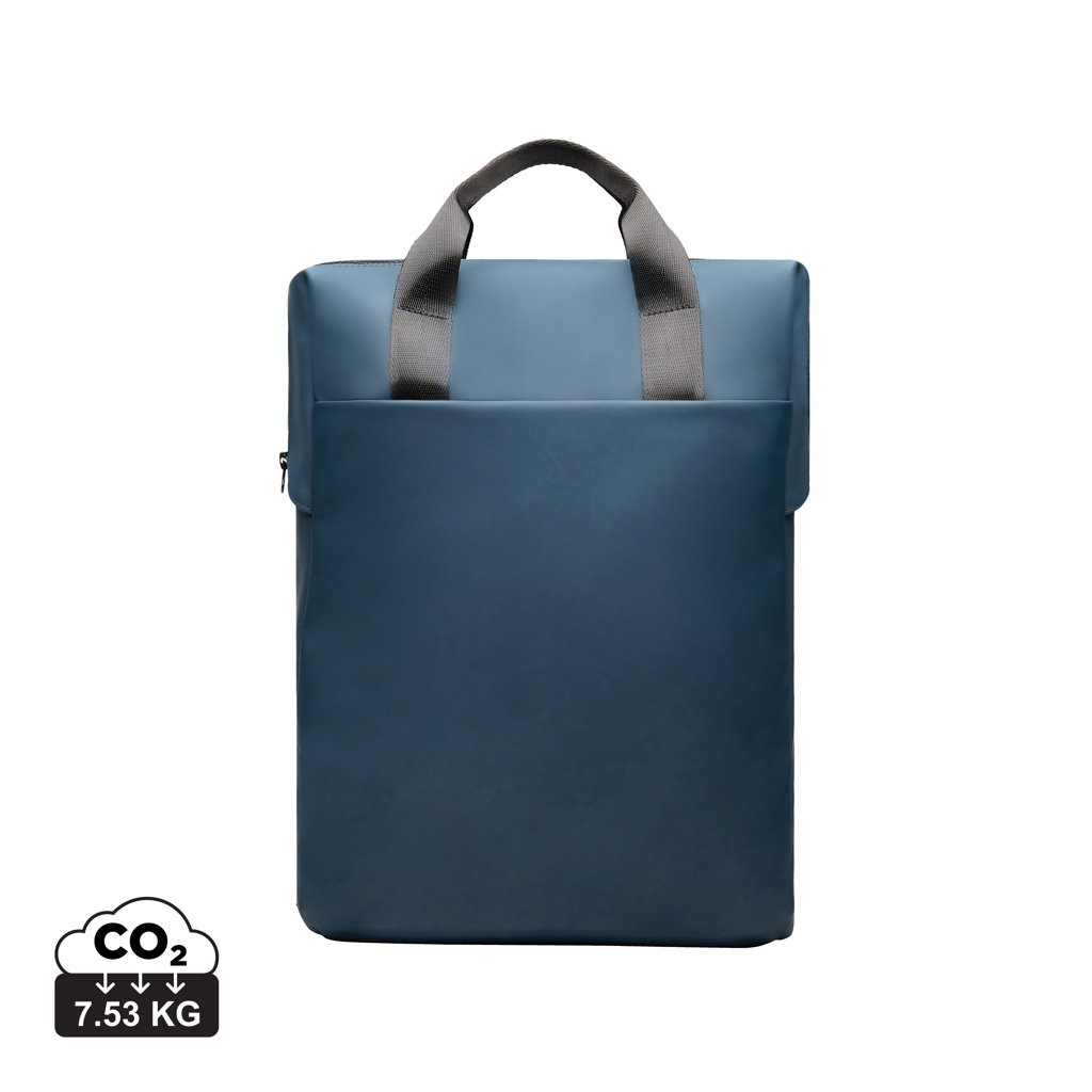 Sacoche ordinateur portable bleue avec poignées grises