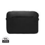 Sacoche noire minimaliste avec poche zippée frontale