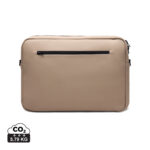 Housse d’ordinateur beige avec poche zippée