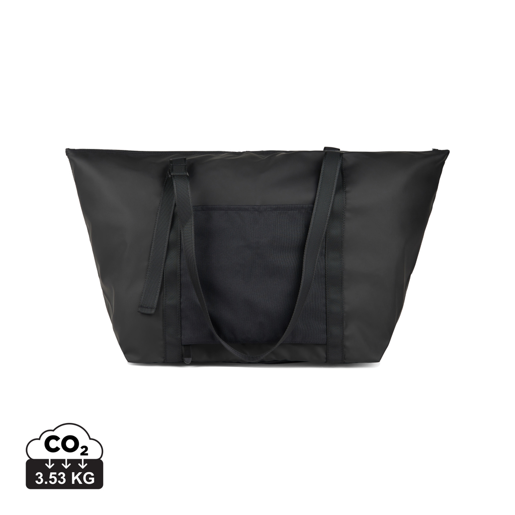 Grand sac cabas noir avec poche avant