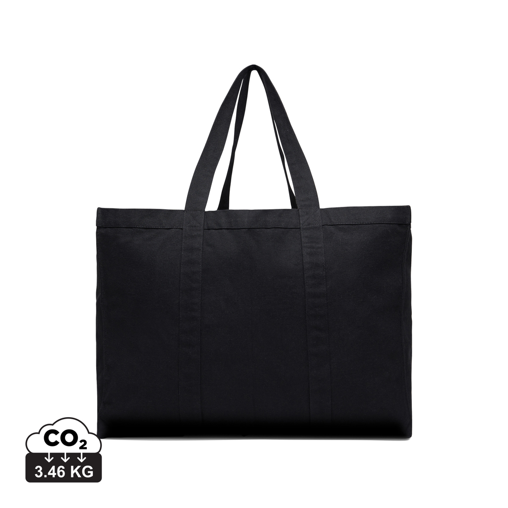 Sac cabas noir avec longues anses