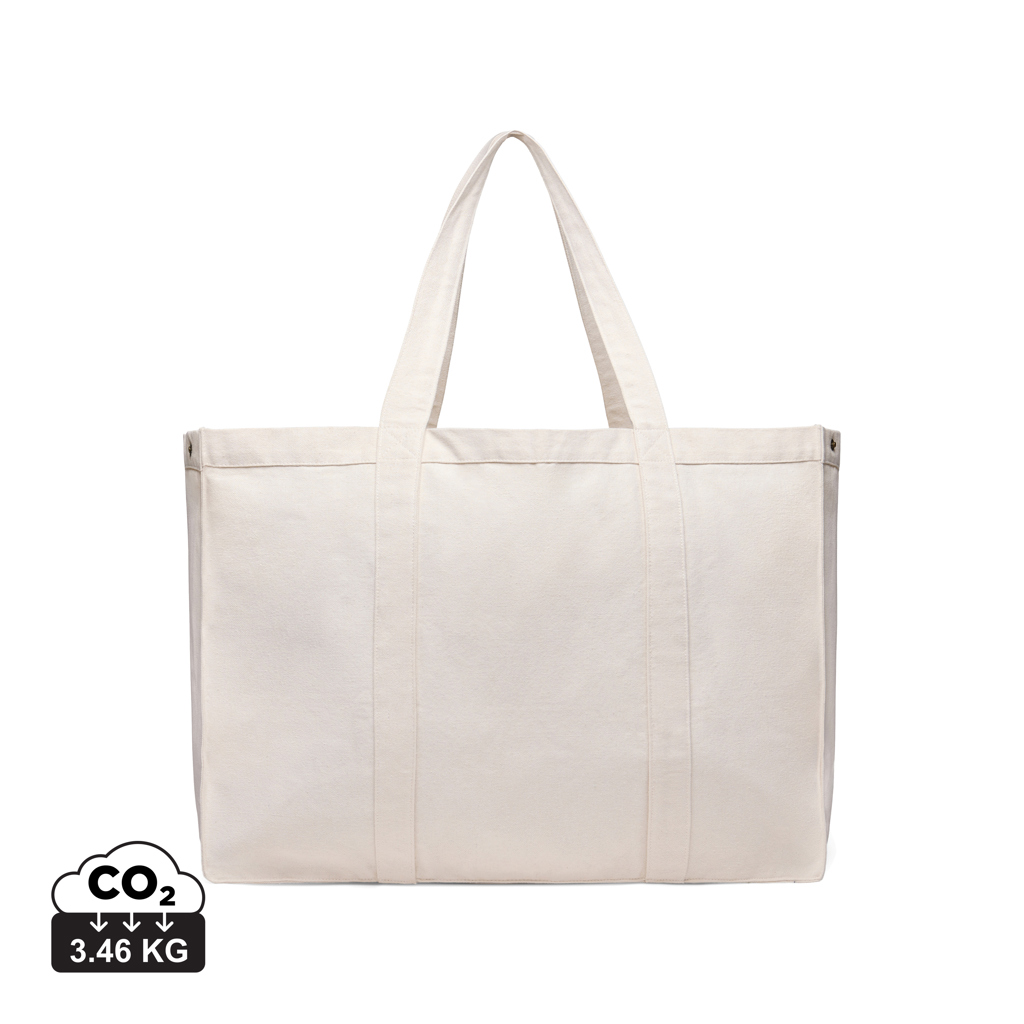 Grand sac cabas en toile beige