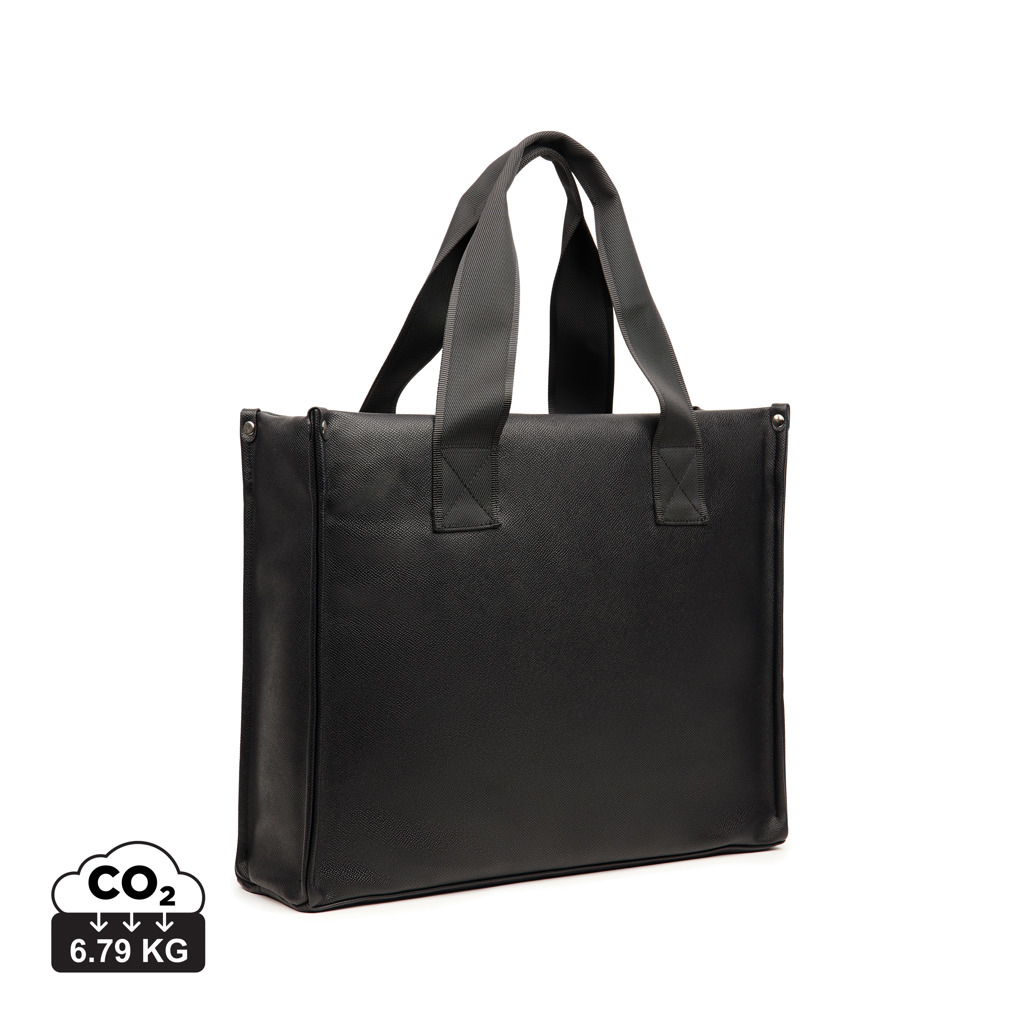 Sac cabas noir minimaliste avec anses larges