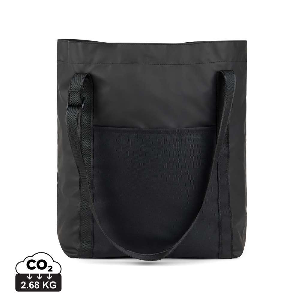 Sac cabas noir avec poche avant