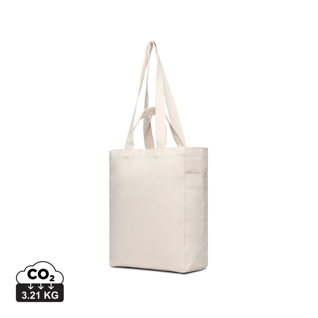 Sac cabas en toile beige réutilisable