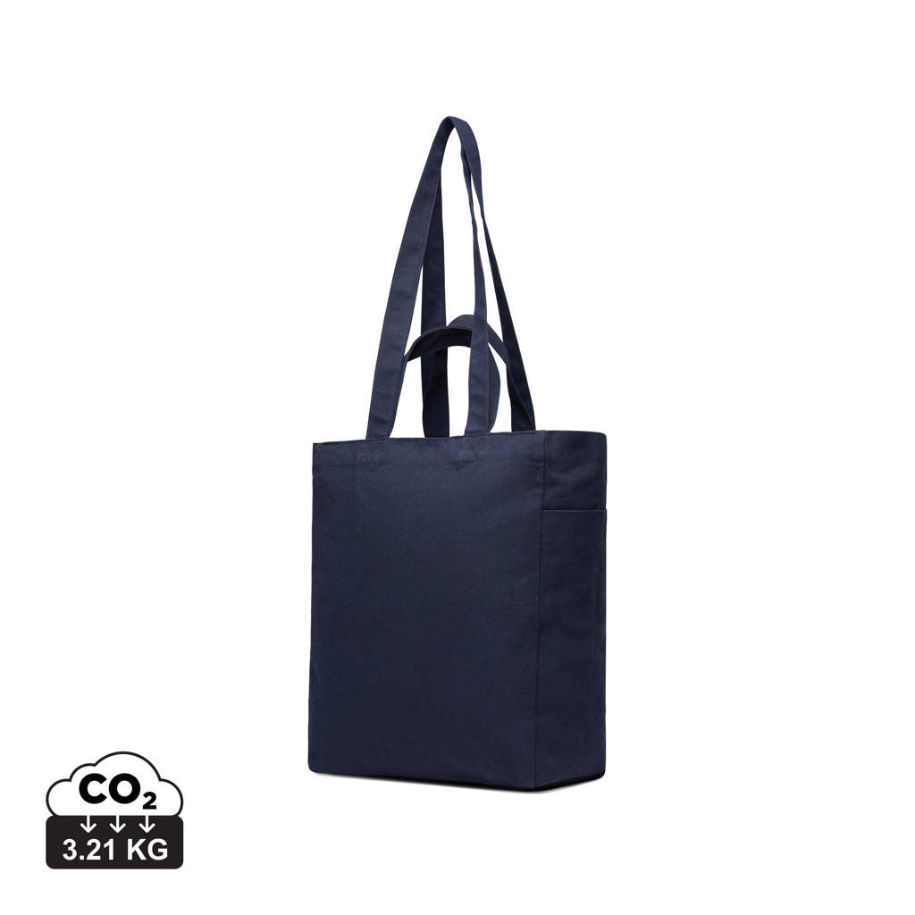 Sac cabas bleu marine avec longues anses