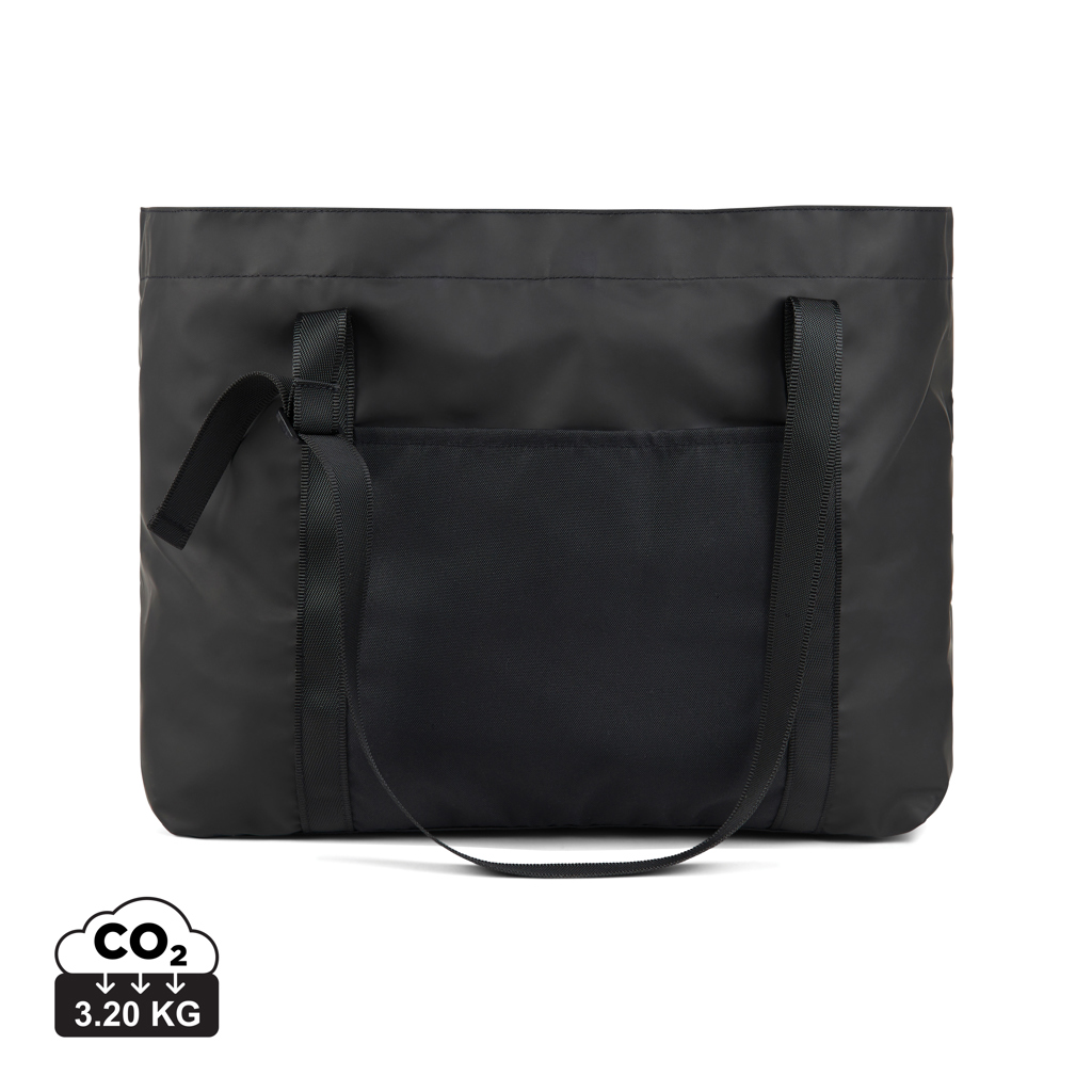 Sac cabas noir minimaliste avec anses longues