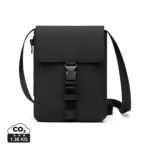 Sac bandoulière noir minimaliste avec boucle