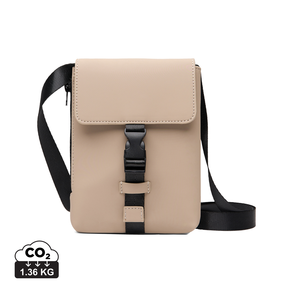Sac bandoulière beige avec sangle noire