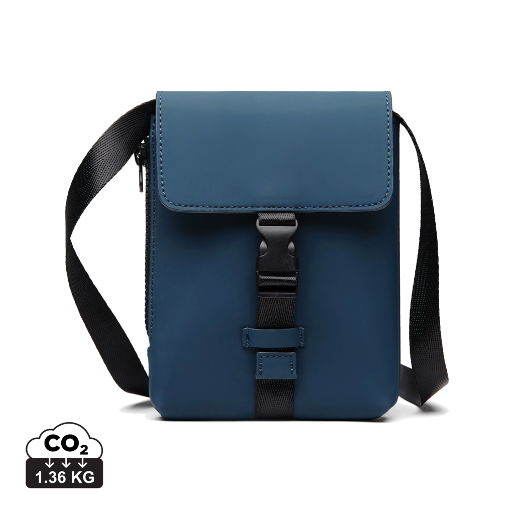 Sac bandoulière bleu avec boucle noire