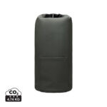 Sac étanche vert cylindrique avec poche frontale